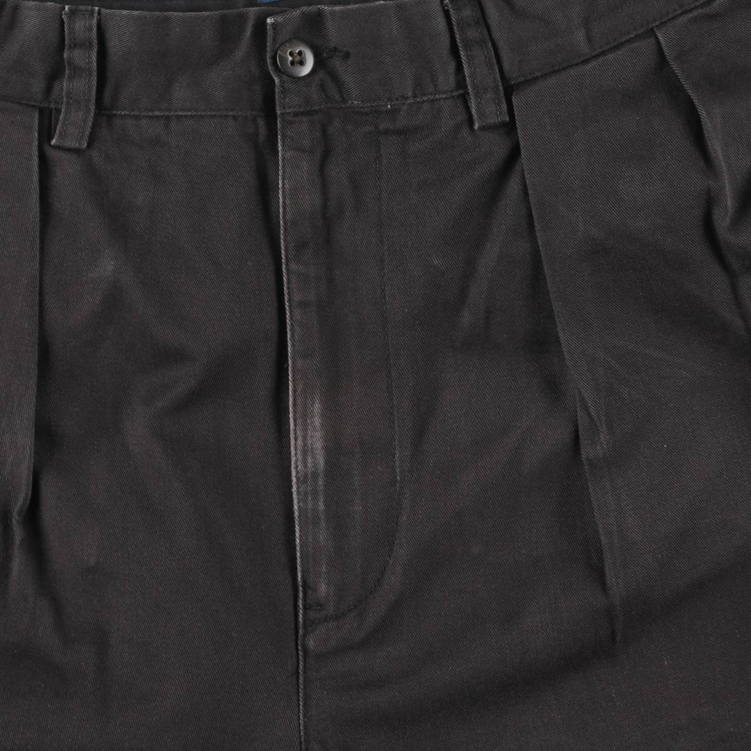 Ralph Lauren POLO by Ralph Lauren ANDREW PANT Two-pleat chino pants for men, equivalent to W31 cotton black type Vintage Second Hand