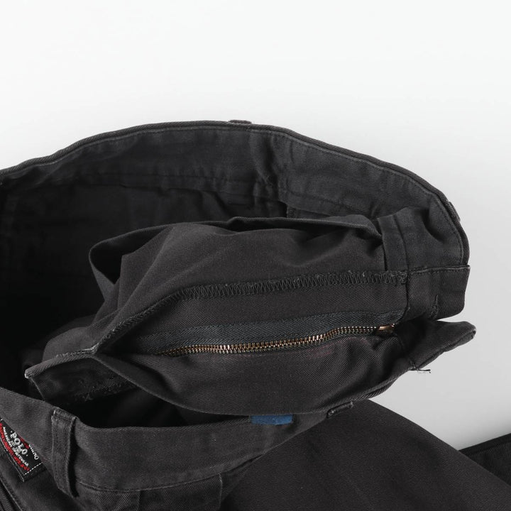 Ralph Lauren POLO by Ralph Lauren ANDREW PANT Two-pleat chino pants for men, equivalent to W31 cotton black type Vintage Second Hand