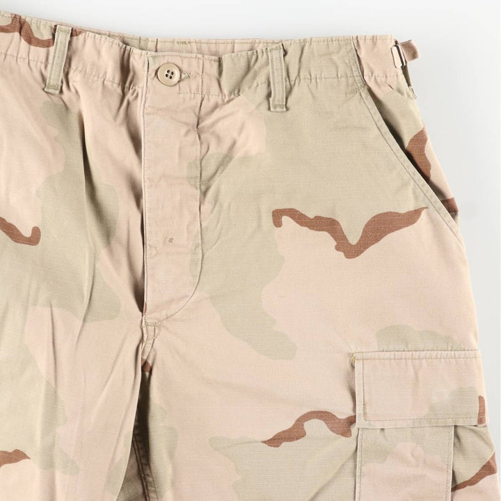 Authentic 2000'S US military camouflage Pattern 3C desert camo ripstop military cargo pants, made in the USA, MEDIUM-REGULAR, men's size w34 cotton Beige type Vintage Second Hand