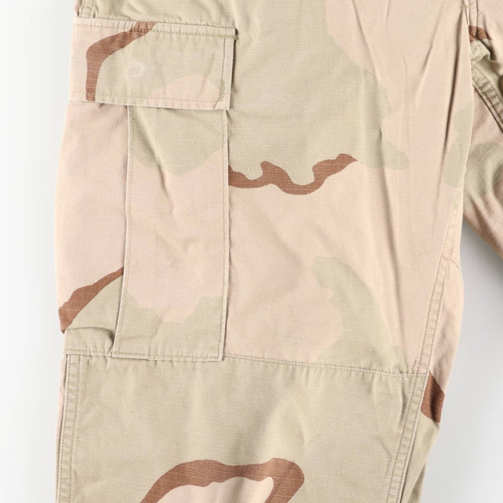 Authentic 2000'S US military camouflage Pattern 3C desert camo ripstop military cargo pants, made in the USA, MEDIUM-REGULAR, men's size w34 cotton Beige type Vintage Second Hand