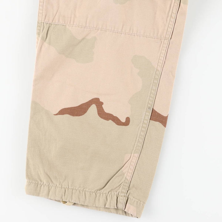 Authentic 2000'S US military camouflage Pattern 3C desert camo ripstop military cargo pants, made in the USA, MEDIUM-REGULAR, men's size w34 cotton Beige type Vintage Second Hand
