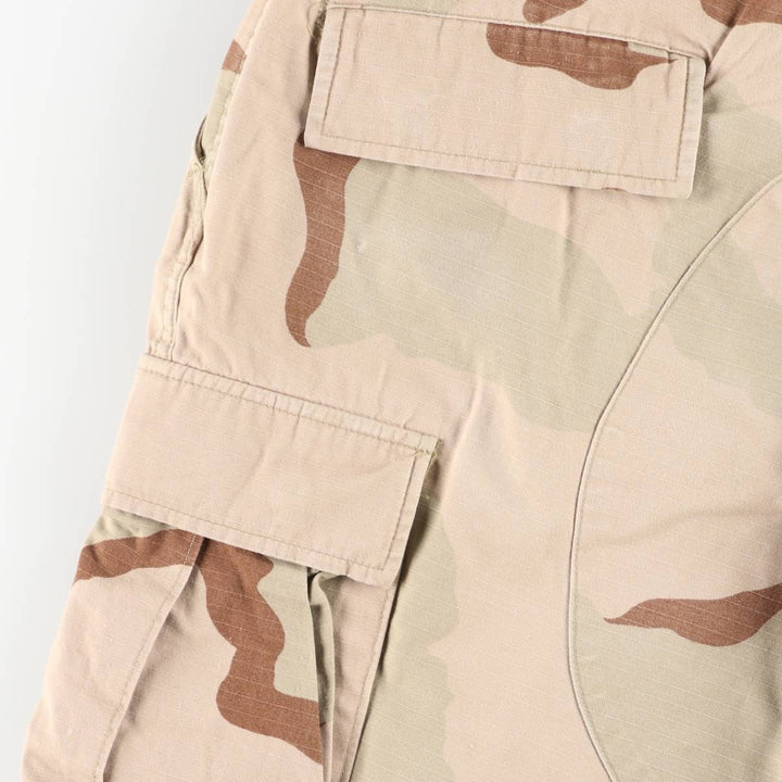 Authentic 2000'S US military camouflage Pattern 3C desert camo ripstop military cargo pants, made in the USA, MEDIUM-REGULAR, men's size w34 cotton Beige type Vintage Second Hand