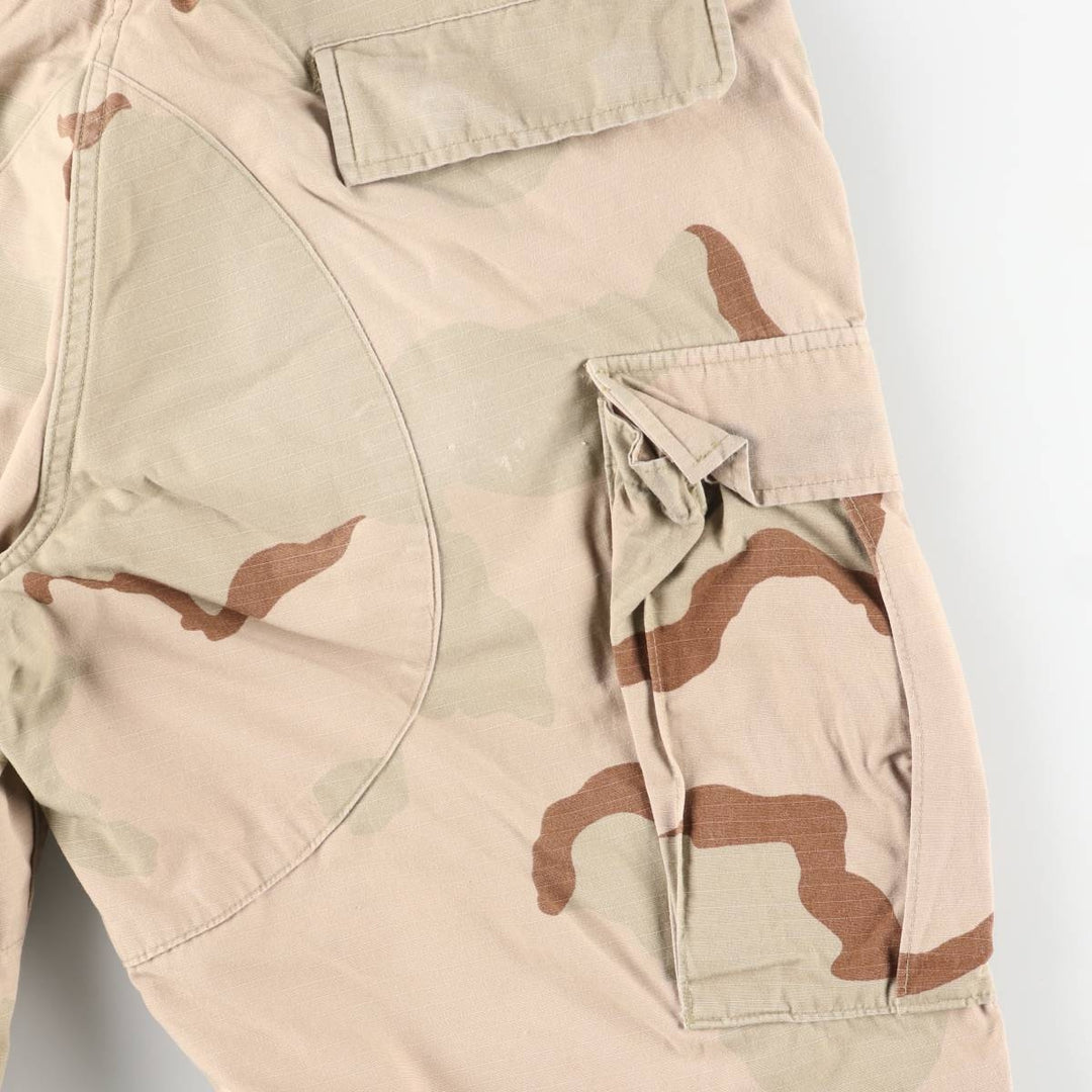 Authentic 2000'S US military camouflage Pattern 3C desert camo ripstop military cargo pants, made in the USA, MEDIUM-REGULAR, men's size w34 cotton Beige type Vintage Second Hand
