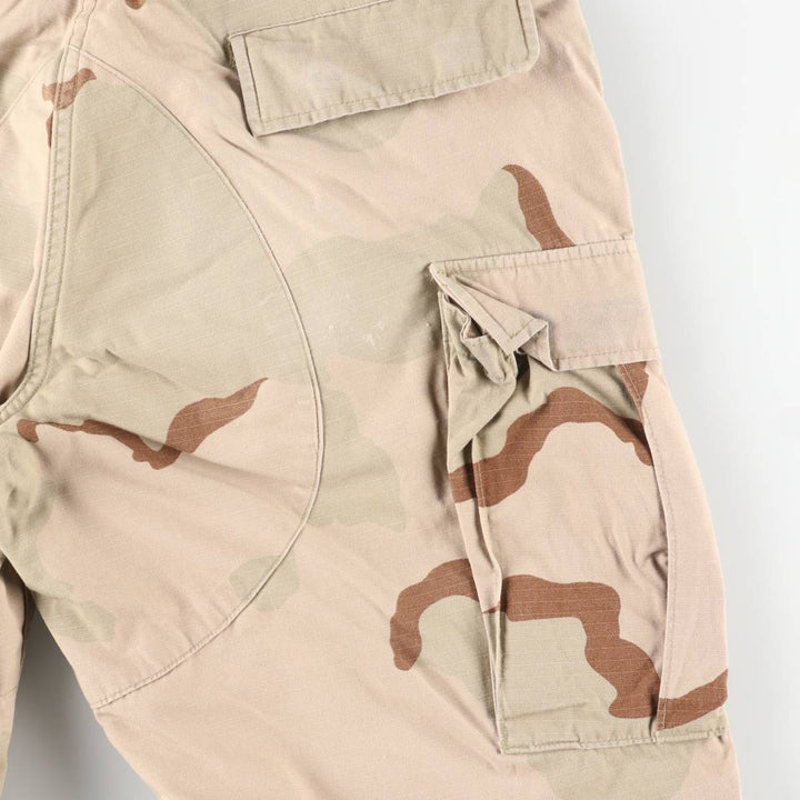 Authentic 2000'S US military camouflage Pattern 3C desert camo ripstop military cargo pants, made in the USA, MEDIUM-REGULAR, men's size w34 cotton Beige type Vintage Second Hand