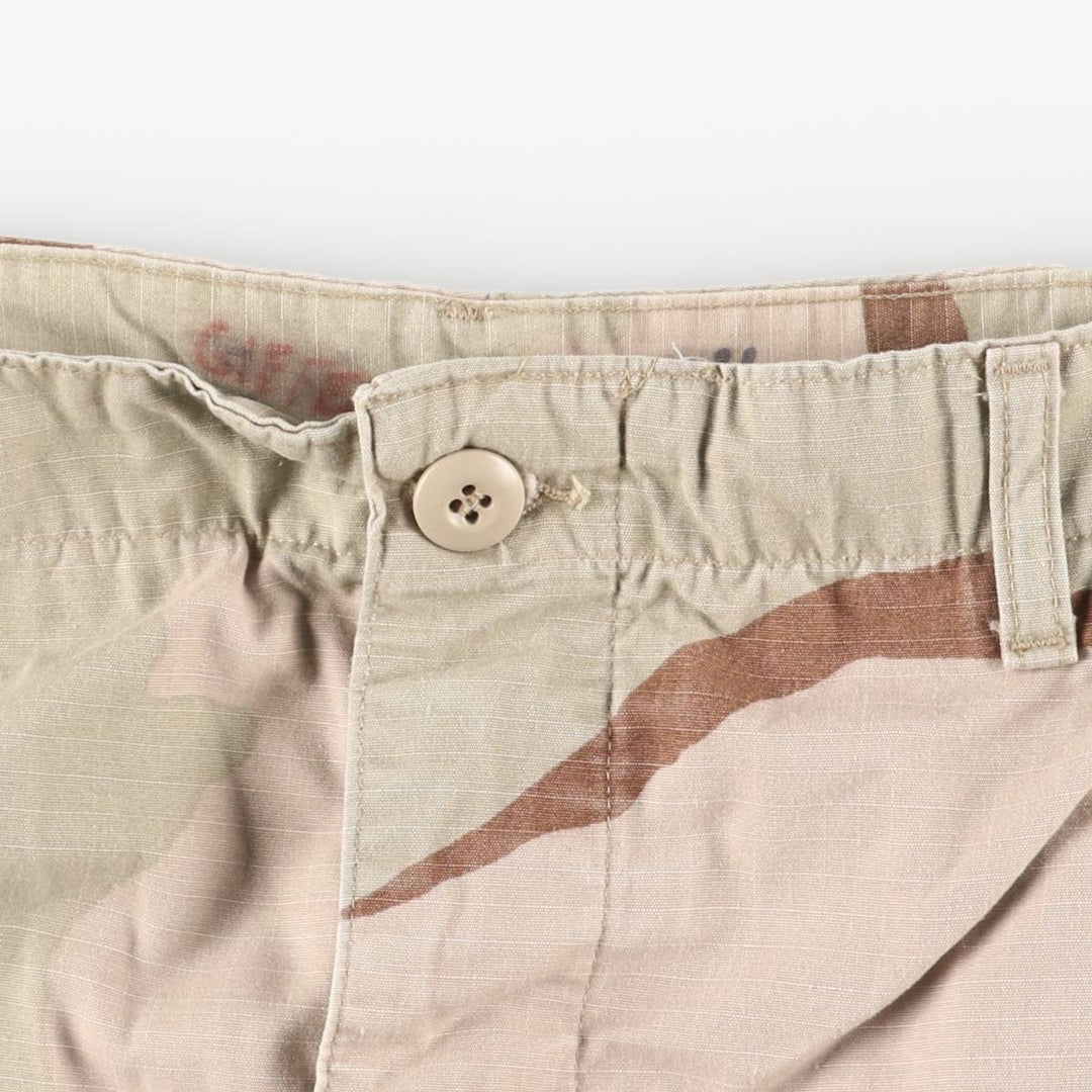 Authentic 2000'S US military camouflage Pattern 3C desert camo ripstop military cargo pants, made in the USA, medium-regular, men's size W34. cotton Beige type Vintage Second Hand