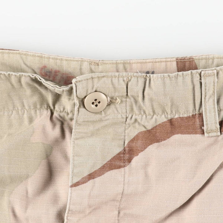 Authentic 2000'S US military camouflage Pattern 3C desert camo ripstop military cargo pants, made in the USA, medium-regular, men's size W34. cotton Beige type Vintage Second Hand