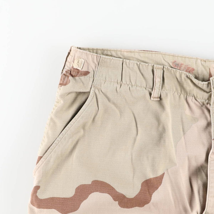 Authentic 2000'S US military camouflage Pattern 3C desert camo ripstop military cargo pants, made in the USA, medium-regular, men's size W34. cotton Beige type Vintage Second Hand