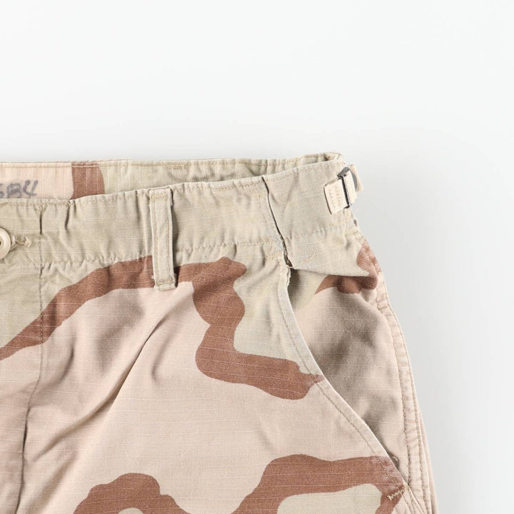 Authentic 2000'S US military camouflage Pattern 3C desert camo ripstop military cargo pants, made in the USA, medium-regular, men's size W34. cotton Beige type Vintage Second Hand