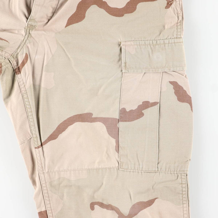 Authentic 2000'S US military camouflage Pattern 3C desert camo ripstop military cargo pants, made in the USA, medium-regular, men's size W34. cotton Beige type Vintage Second Hand