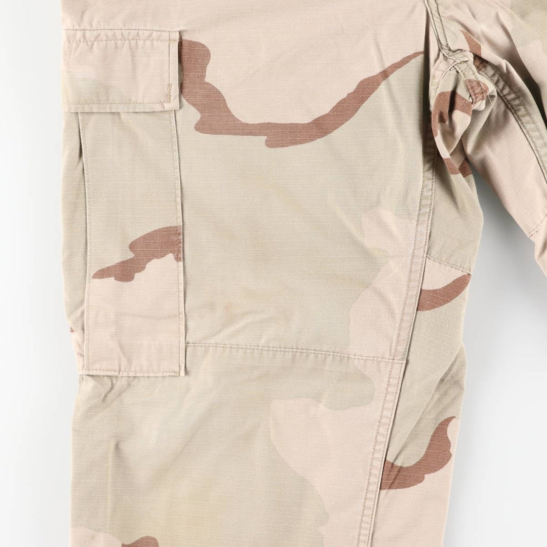 Authentic 2000'S US military camouflage Pattern 3C desert camo ripstop military cargo pants, made in the USA, medium-regular, men's size W34. cotton Beige type Vintage Second Hand