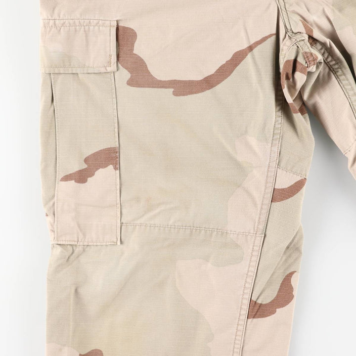 Authentic 2000'S US military camouflage Pattern 3C desert camo ripstop military cargo pants, made in the USA, medium-regular, men's size W34. cotton Beige type Vintage Second Hand