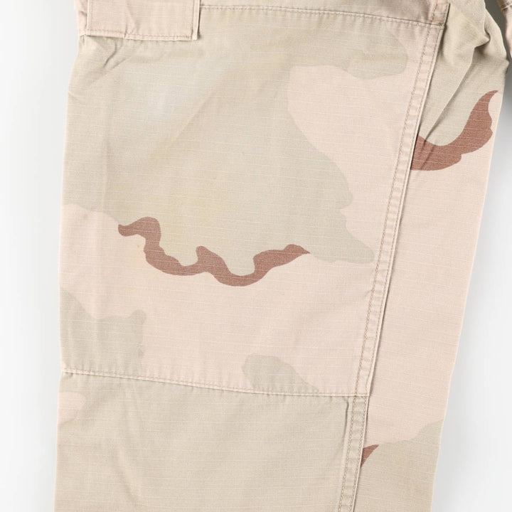 Authentic 2000'S US military camouflage Pattern 3C desert camo ripstop military cargo pants, made in the USA, medium-regular, men's size W34. cotton Beige type Vintage Second Hand