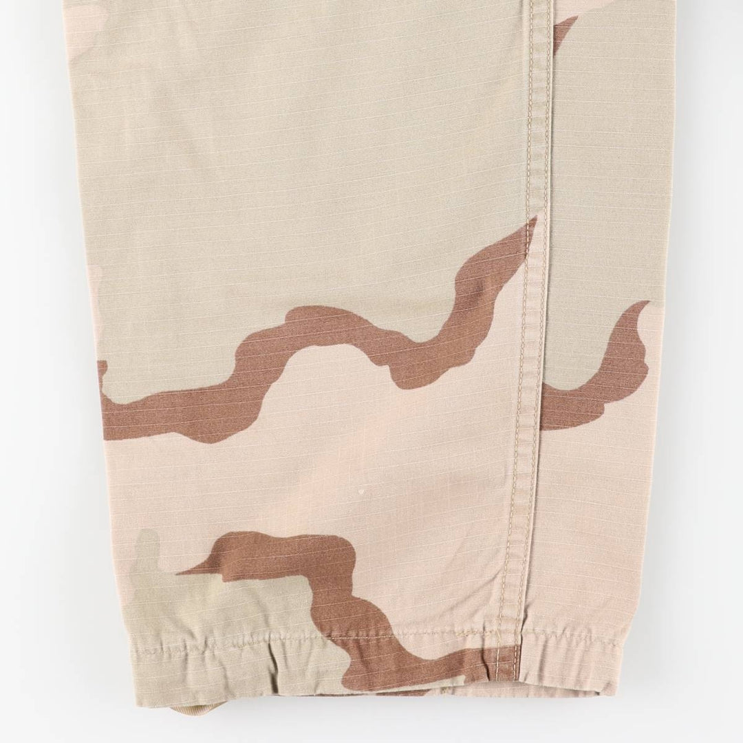 Authentic 2000'S US military camouflage Pattern 3C desert camo ripstop military cargo pants, made in the USA, medium-regular, men's size W34. cotton Beige type Vintage Second Hand