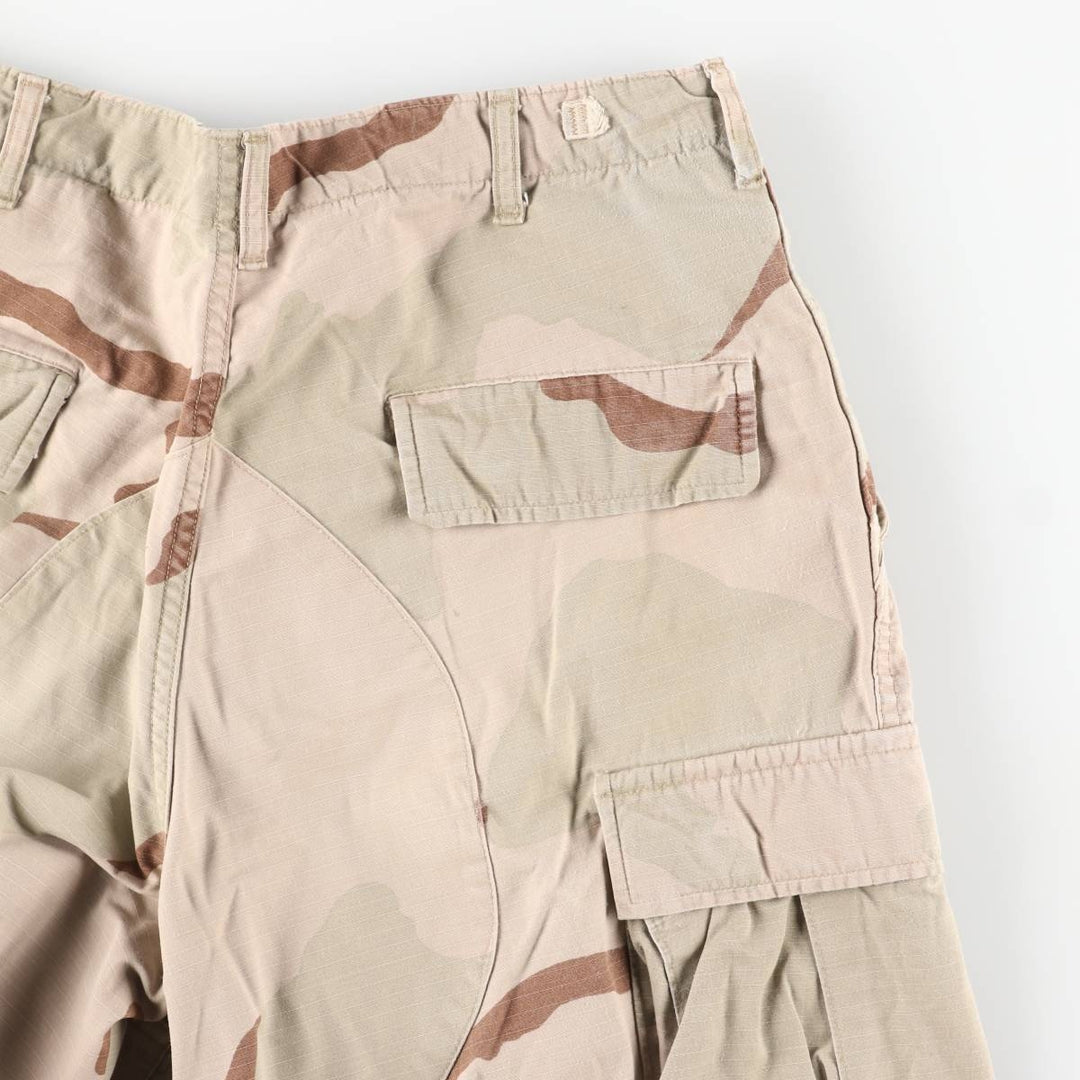 Authentic 2000'S US military camouflage Pattern 3C desert camo ripstop military cargo pants, made in the USA, medium-regular, men's size W34. cotton Beige type Vintage Second Hand