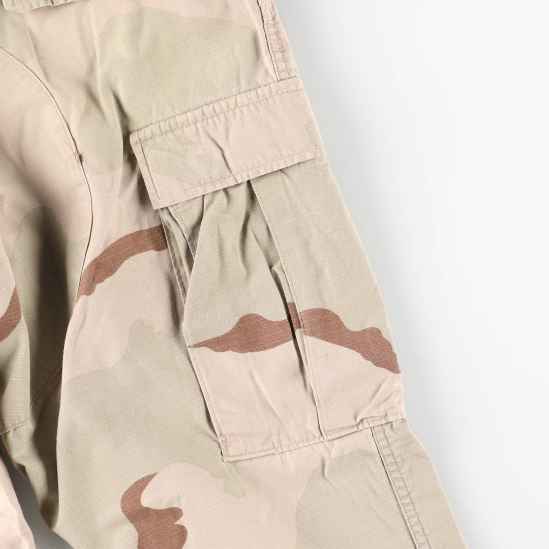 Authentic 2000'S US military camouflage Pattern 3C desert camo ripstop military cargo pants, made in the USA, medium-regular, men's size W34. cotton Beige type Vintage Second Hand