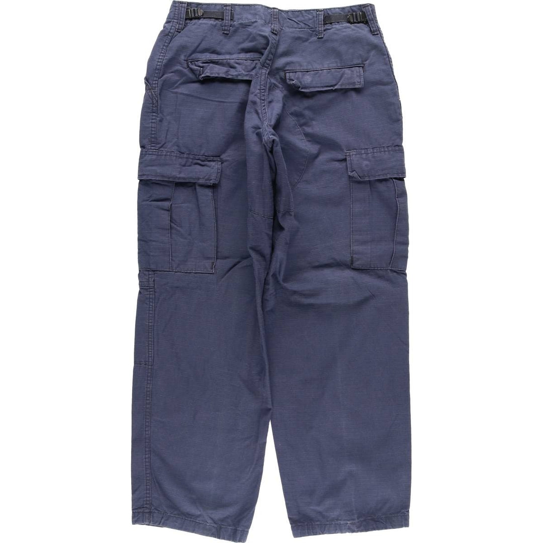 Civilian Ripstop Military Cargo Pants, Made in USA, Medium Regular, Men's Size W32 cotton navy blue type Vintage Second Hand