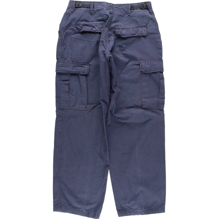 Civilian Ripstop Military Cargo Pants, Made in USA, Medium Regular, Men's Size W32 cotton navy blue type Vintage Second Hand