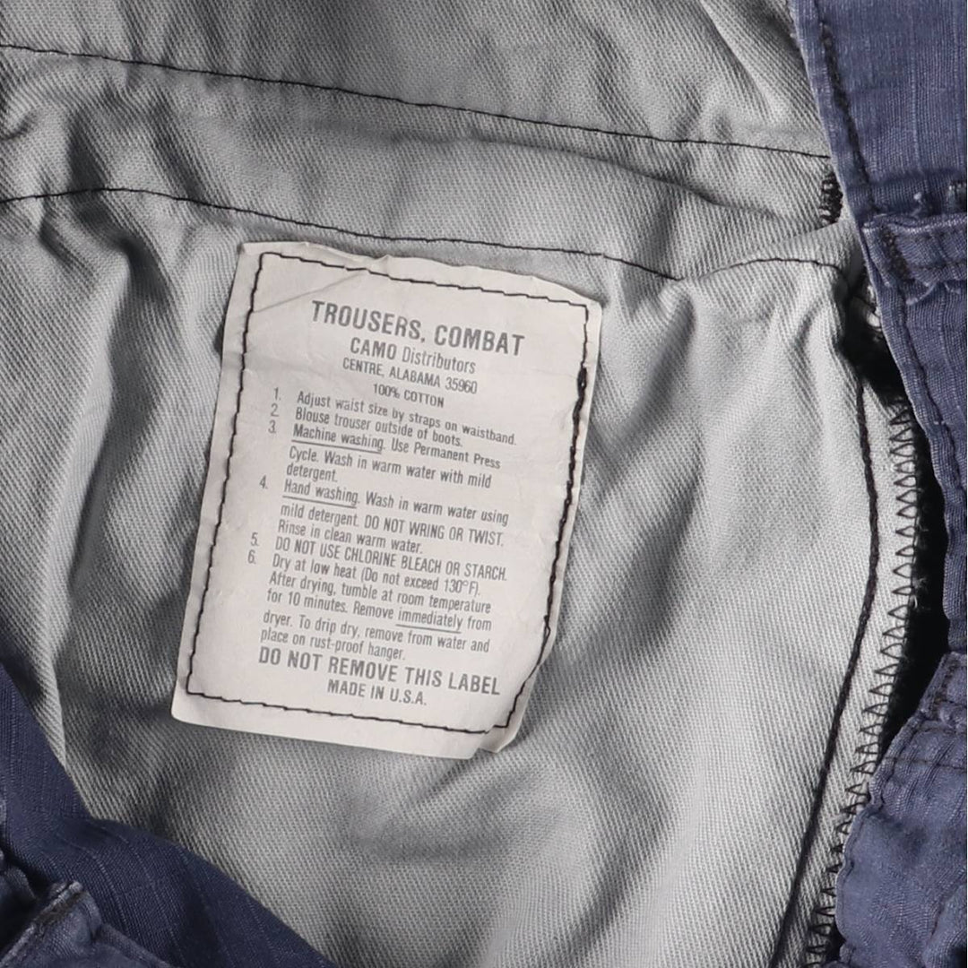 Civilian Ripstop Military Cargo Pants, Made in USA, Medium Regular, Men's Size W32 cotton navy blue type Vintage Second Hand