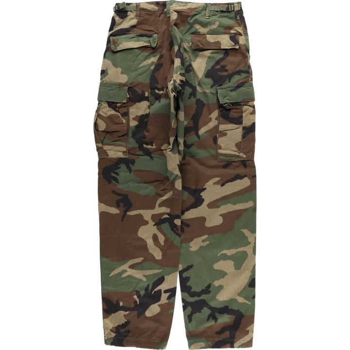 Authentic 1980'S US Military Camouflage Woodland Camo Cargo Pants, Combat Pants, Made in USA, Medium-Long, Men's, Size W33 cotton Khaki type sage green Vintage Second Hand