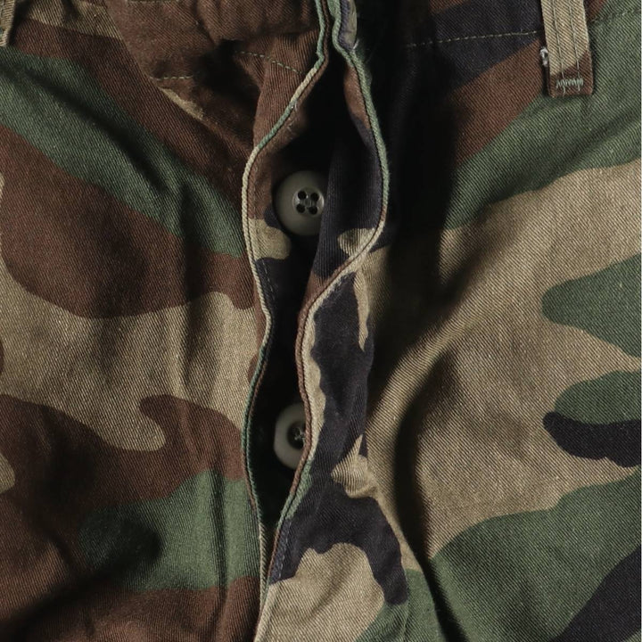 Authentic 1980'S US Military Camouflage Woodland Camo Cargo Pants, Combat Pants, Made in USA, Medium-Long, Men's, Size W33 cotton Khaki type sage green Vintage Second Hand