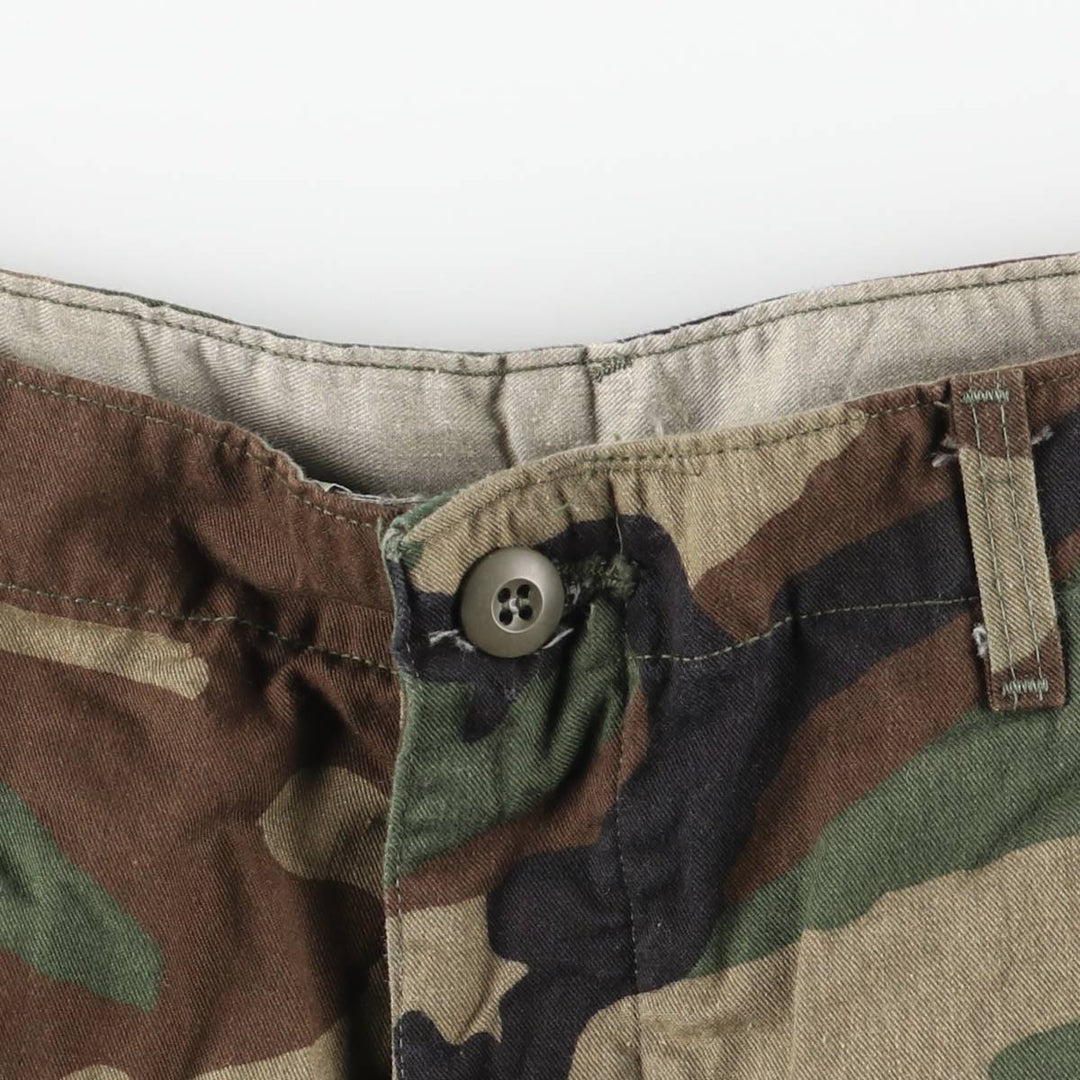 Authentic 1980'S US Military Camouflage Woodland Camo Cargo Pants, Combat Pants, Made in USA, Medium-Long, Men's, Size W33 cotton Khaki type sage green Vintage Second Hand