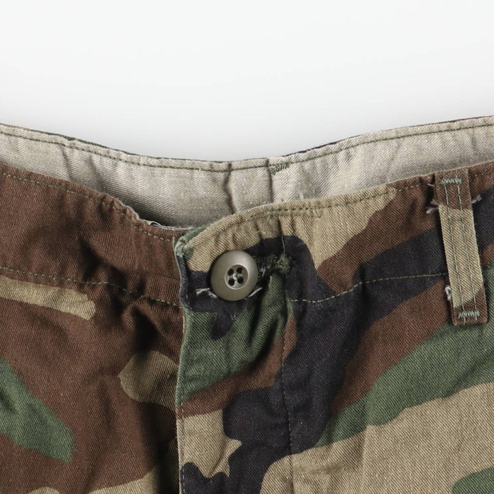 Authentic 1980'S US Military Camouflage Woodland Camo Cargo Pants, Combat Pants, Made in USA, Medium-Long, Men's, Size W33 cotton Khaki type sage green Vintage Second Hand
