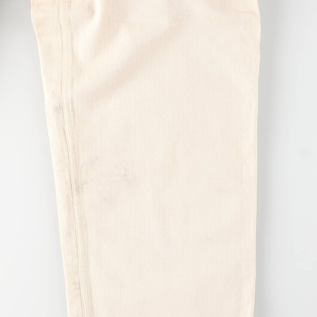1980'S German Army Herringbone Sailor Pants, Size 50, Men's, Size W37, Vintage cotton white type Vintage Second Hand