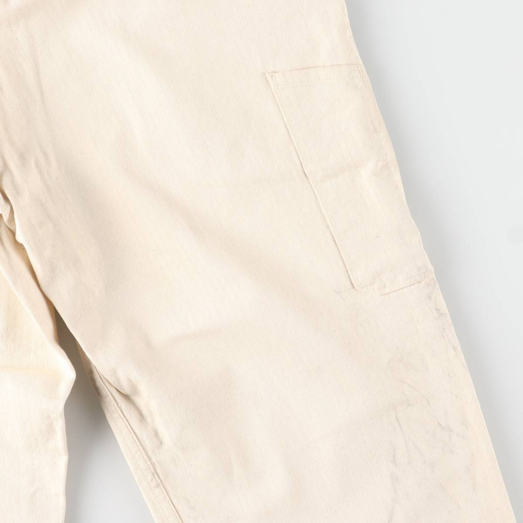 1980'S German Army Herringbone Sailor Pants, Size 50, Men's, Size W37, Vintage cotton white type Vintage Second Hand