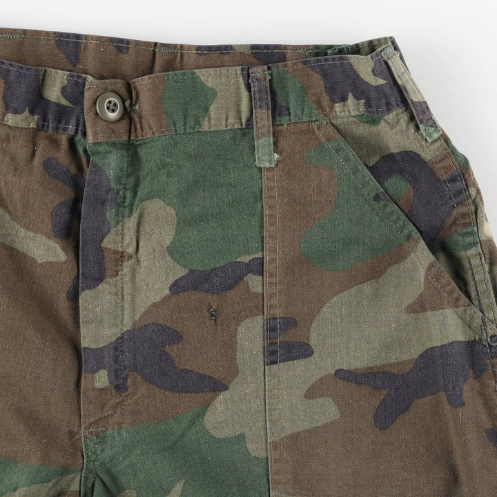 Vintage 60s-70'S Camouflage Woodland Camo Military Baker Pants for Men, Size W30 unclear Khaki type Vintage Second Hand