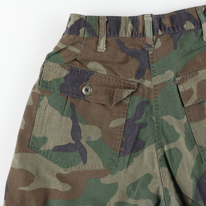 Vintage 60s-70'S Camouflage Woodland Camo Military Baker Pants for Men, Size W30 unclear Khaki type Vintage Second Hand