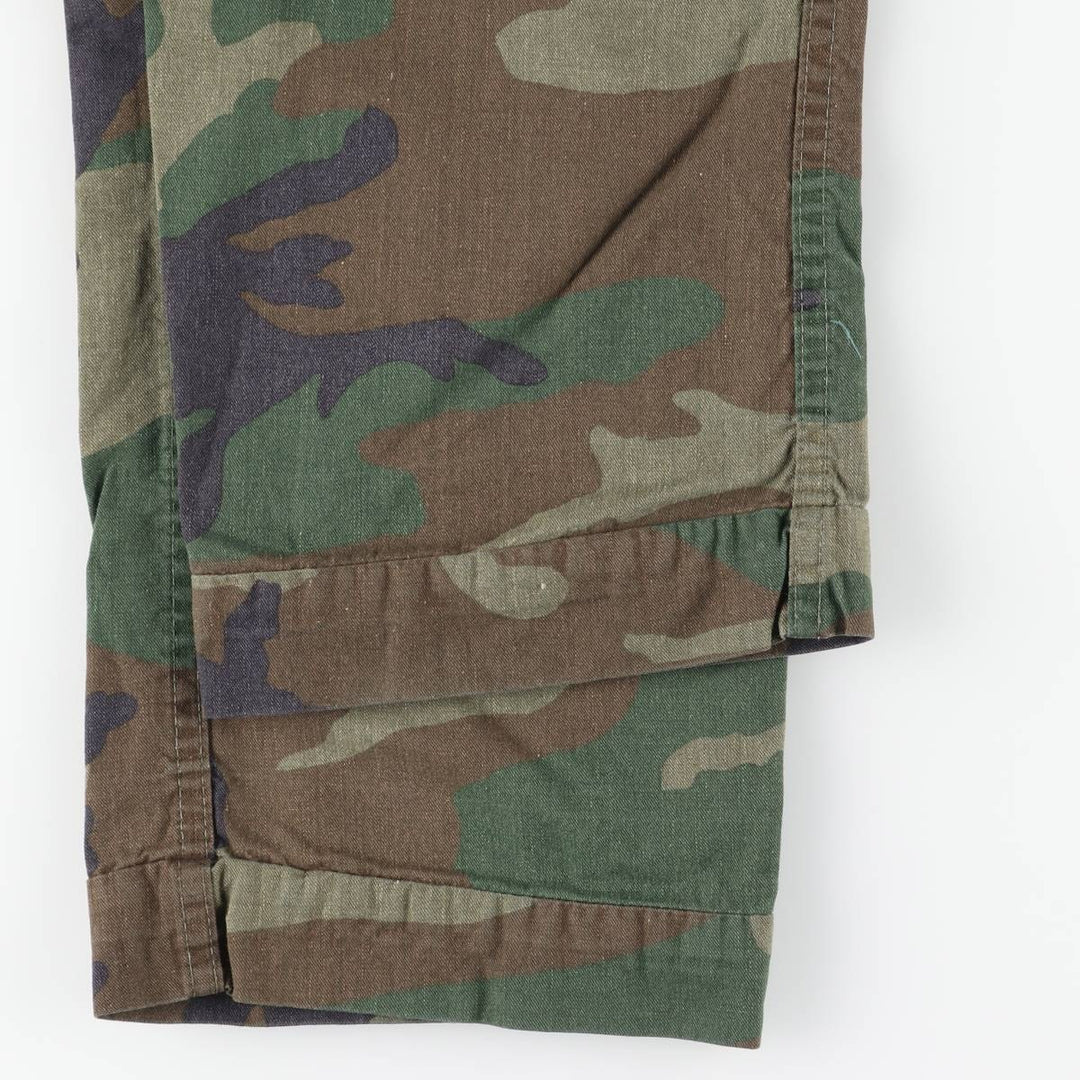Vintage 60s-70'S Camouflage Woodland Camo Military Baker Pants for Men, Size W30 unclear Khaki type Vintage Second Hand