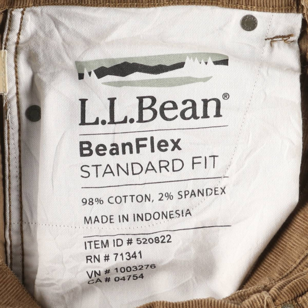 LLBean Standard Fit Corduroy Pants, Men's, Size W33 cotton brown type Vintage Second Hand