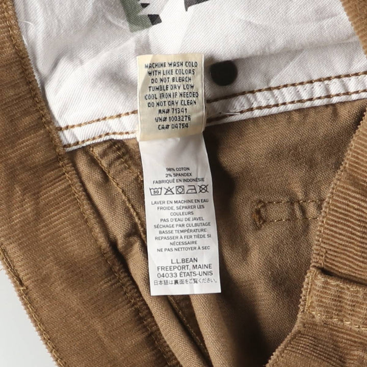 LLBean Standard Fit Corduroy Pants, Men's, Size W33 cotton brown type Vintage Second Hand