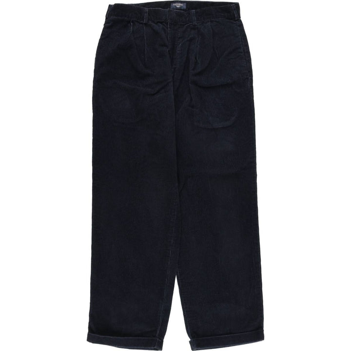 2000'S Dockers Two-pleat Corduroy Pants Men's Size W33 cotton navy blue type Vintage Second Hand