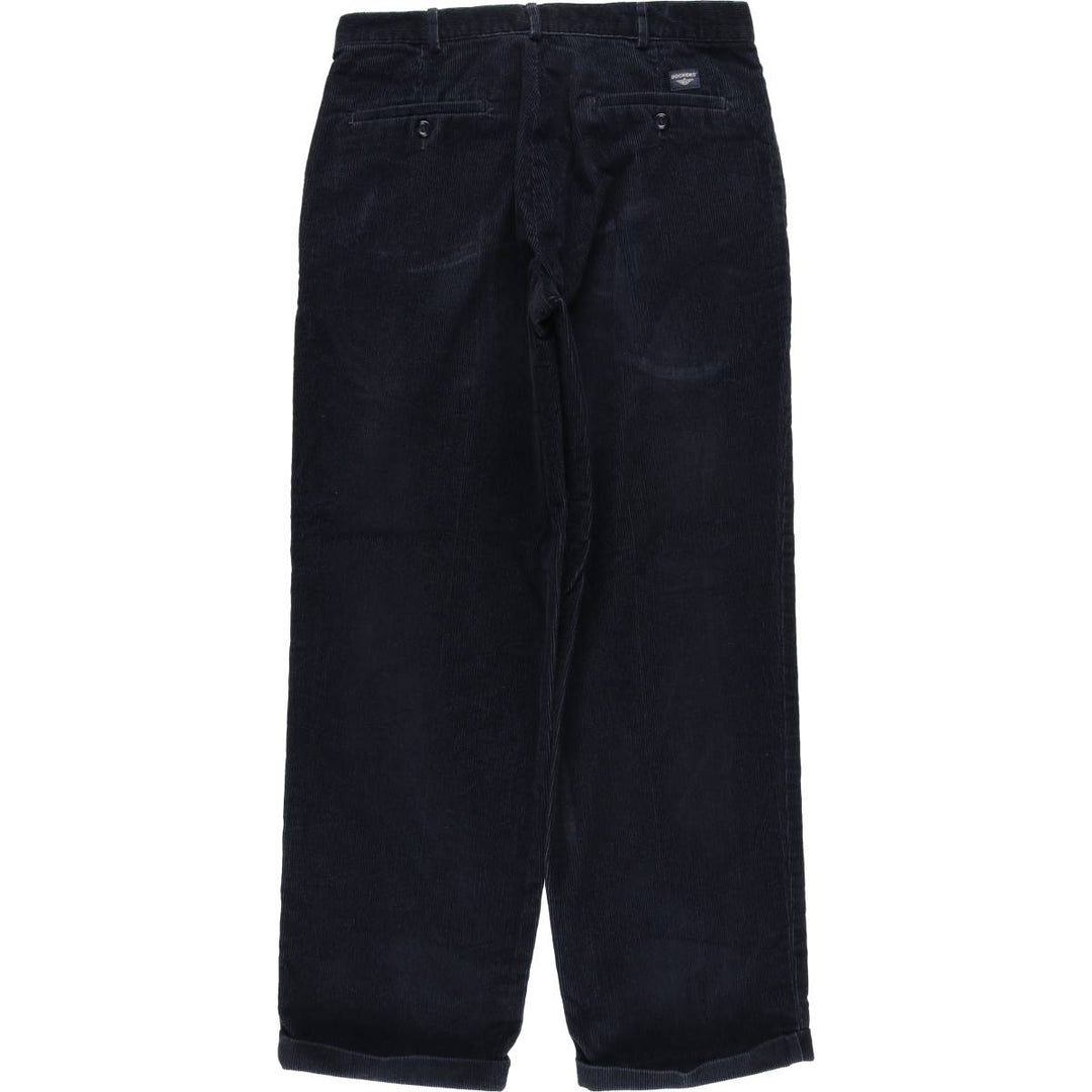 2000'S Dockers Two-pleat Corduroy Pants Men's Size W33 cotton navy blue type Vintage Second Hand