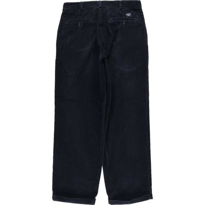 2000'S Dockers Two-pleat Corduroy Pants Men's Size W33 cotton navy blue type Vintage Second Hand