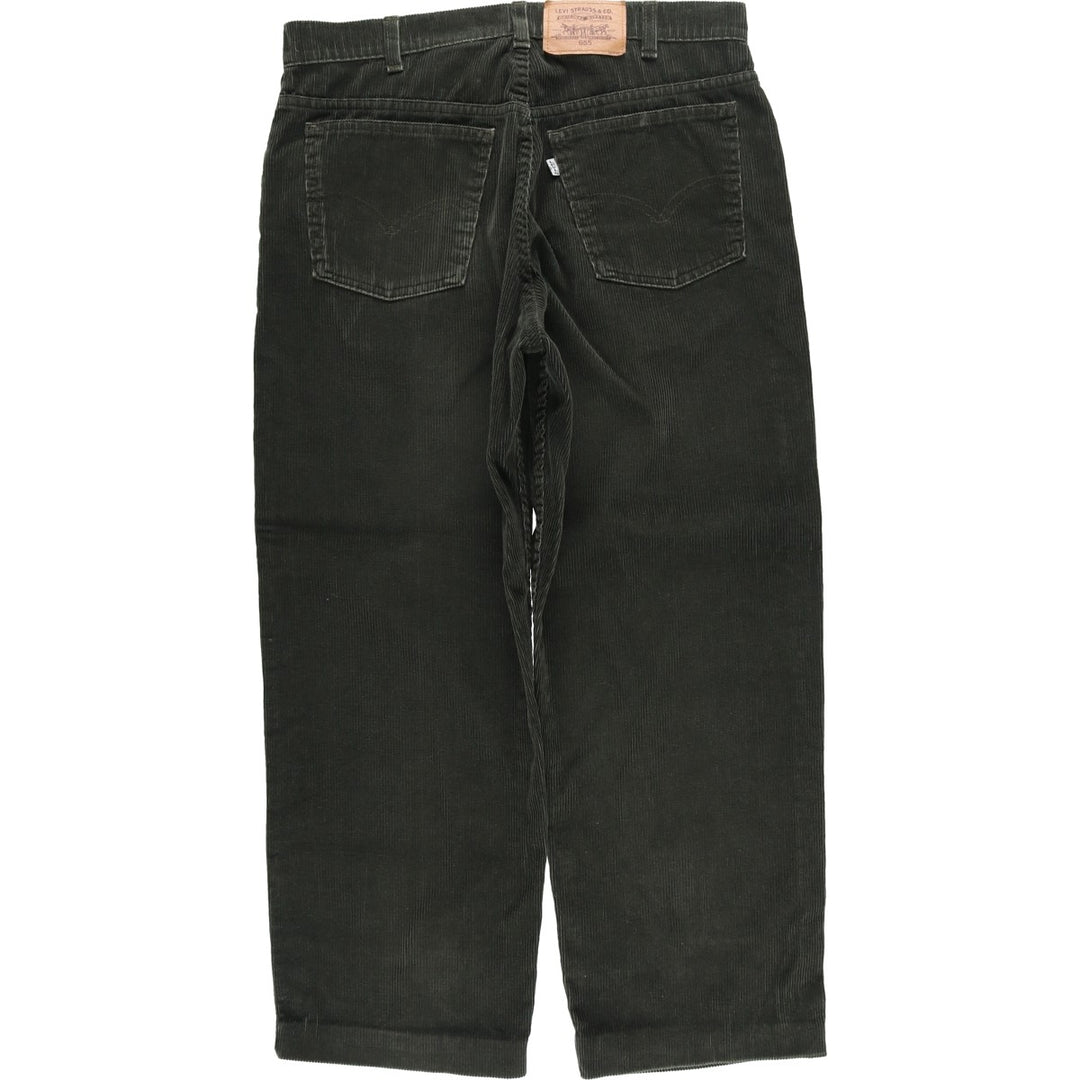 Levi's 655 Corduroy Pants, Made in Canada, Men's Size W34 cotton Khaki type sage green Vintage Second Hand