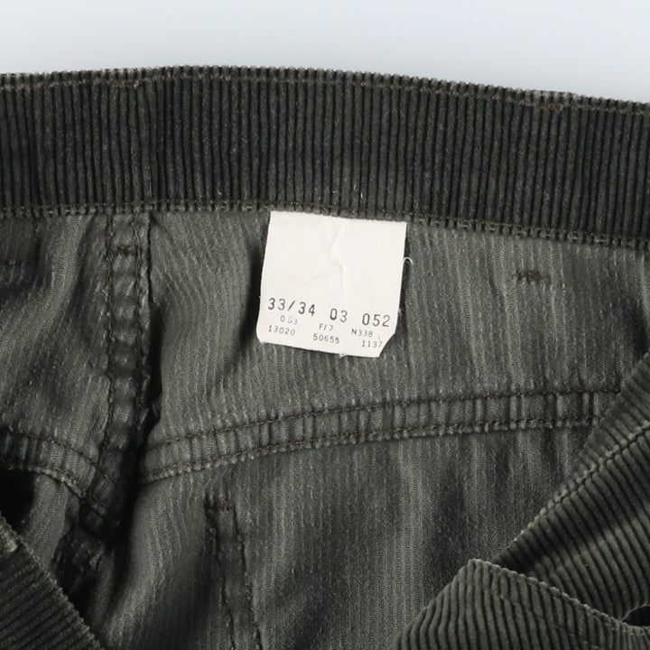 Levi's 655 Corduroy Pants, Made in Canada, Men's Size W34 cotton Khaki type sage green Vintage Second Hand