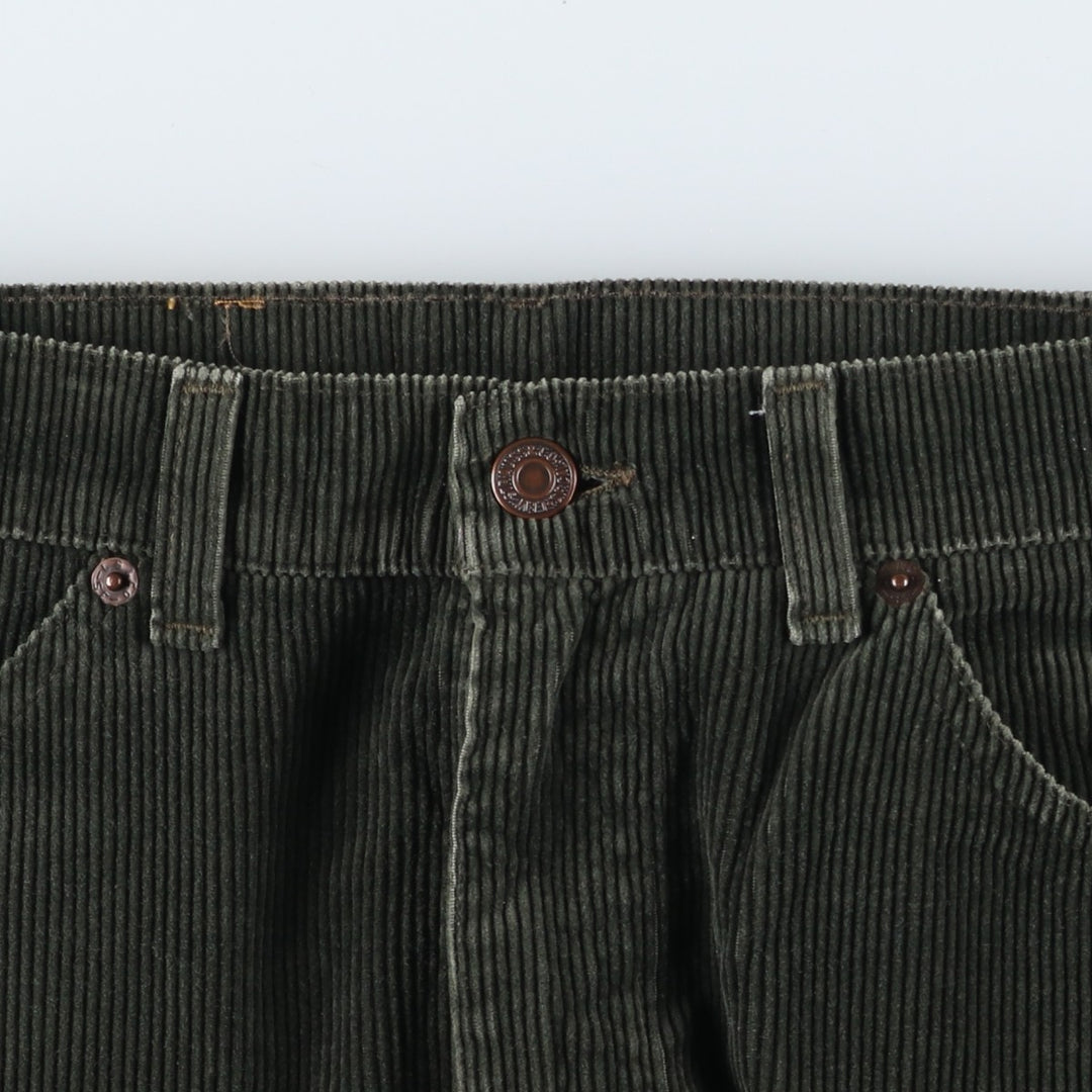 Levi's 655 Corduroy Pants, Made in Canada, Men's Size W34 cotton Khaki type sage green Vintage Second Hand