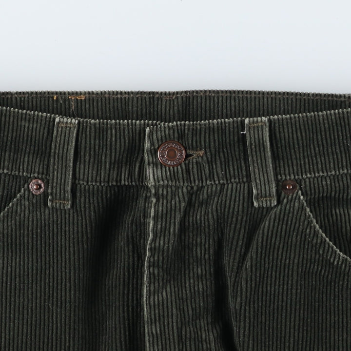 Levi's 655 Corduroy Pants, Made in Canada, Men's Size W34 cotton Khaki type sage green Vintage Second Hand
