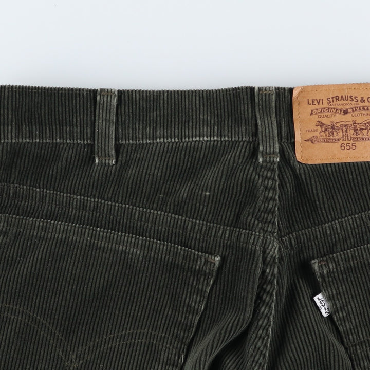 Levi's 655 Corduroy Pants, Made in Canada, Men's Size W34 cotton Khaki type sage green Vintage Second Hand