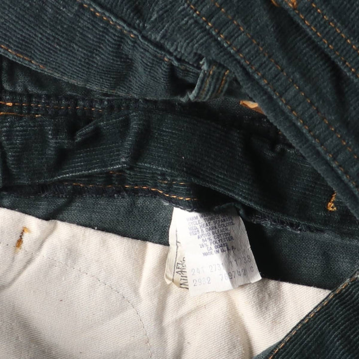 Lee Corduroy Pants Made in USA Women's L (w28) Vintage cotton black type Vintage Second Hand