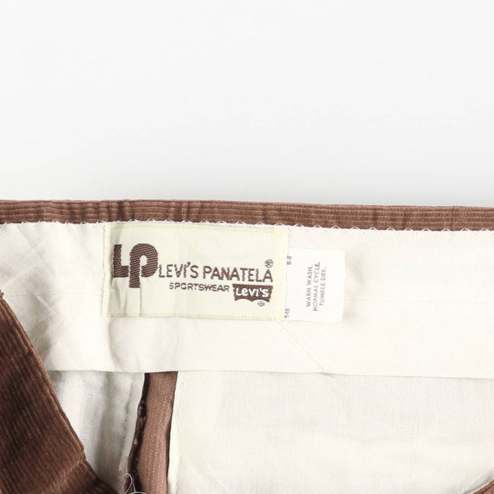 Vintage Levi's PANATELA Flared Corduroy Pants from the 1970'S and 1980s, Men's Size 36 unclear brown type Vintage Second Hand