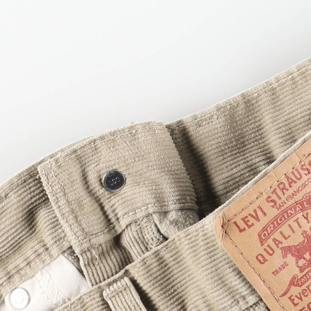 2000'S Levi's 505 Regular Fit Straight Leg Corduroy Pants, Men's, Size W32 cotton Beige type Vintage Second Hand