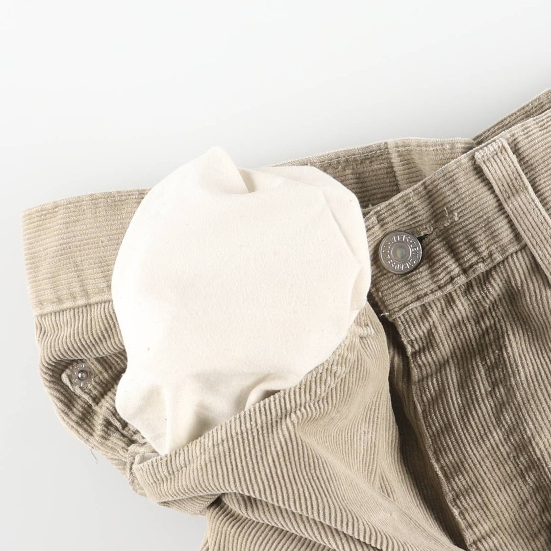 2000'S Levi's 505 Regular Fit Straight Leg Corduroy Pants, Men's, Size W32 cotton Beige type Vintage Second Hand