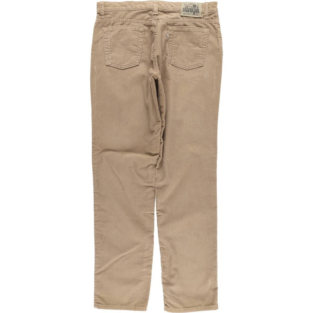 Vintage 80s-90'S Levi's Silver Tab Hiphugger Corduroy Pants, Made in Canada, Men's Size 34 cotton brown type Vintage Second Hand