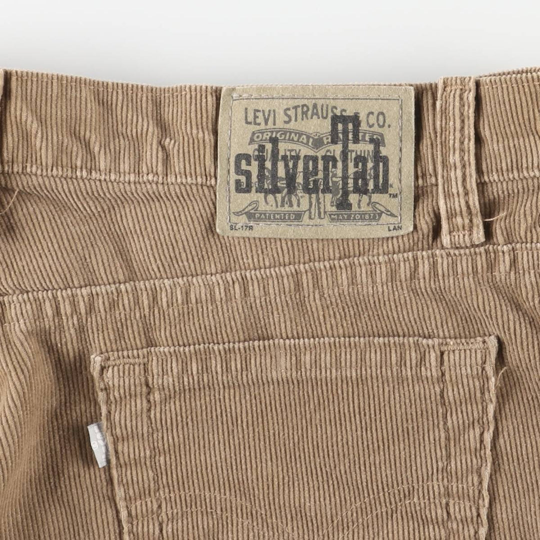 Vintage 80s-90'S Levi's Silver Tab Hiphugger Corduroy Pants, Made in Canada, Men's Size 34 cotton brown type Vintage Second Hand