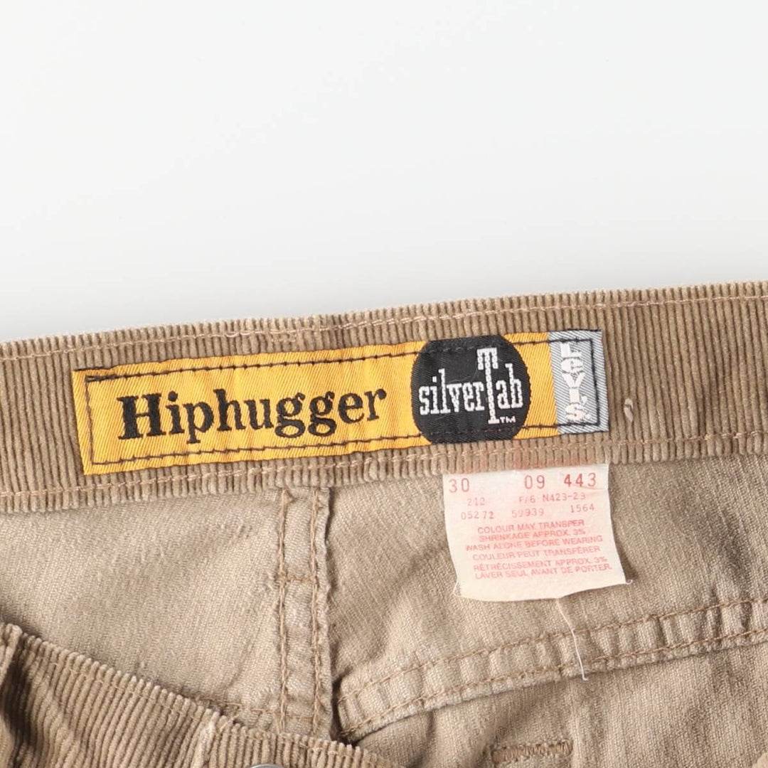 Vintage 80s-90'S Levi's Silver Tab Hiphugger Corduroy Pants, Made in Canada, Men's Size 34 cotton brown type Vintage Second Hand