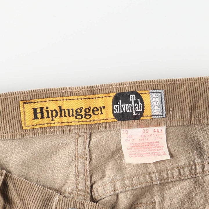 Vintage 80s-90'S Levi's Silver Tab Hiphugger Corduroy Pants, Made in Canada, Men's Size 34 cotton brown type Vintage Second Hand