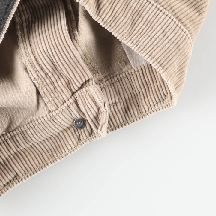 90'S Levi's L2 Relax Fit Corduroy Pants with White Tab, Men's Size W31, Vintage cotton Beige type Vintage Second Hand